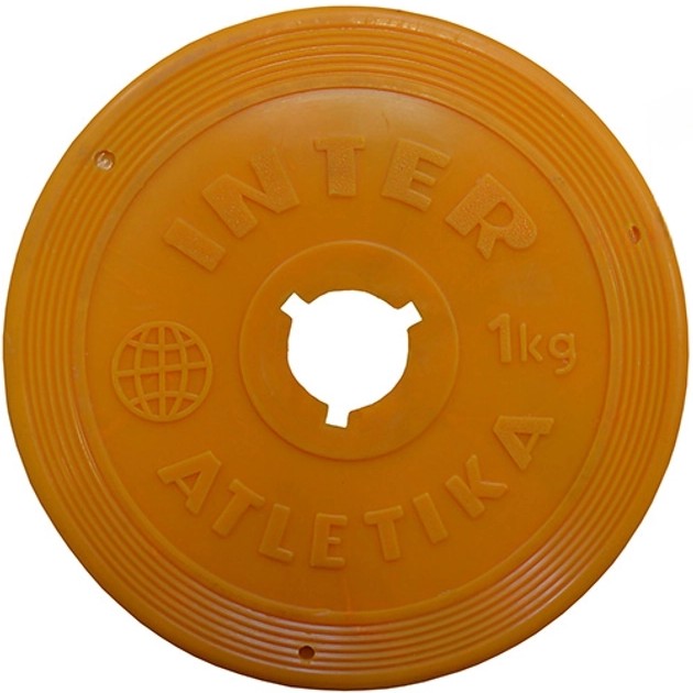 Colored plastic disc ø26mm - 1kg Interatletika ST521.2