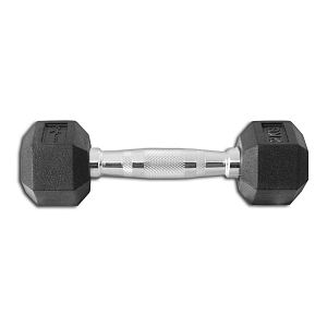 Hex rubber dumbbell Inter Atletika PD-108-02 (2 kg)