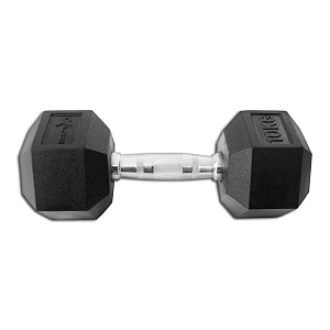 Hex rubber dumbbell Inter Atletika (10 kg)