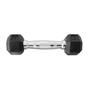 Hex rubber dumbbell Inter Atletika PD-108-01 (1 kg)