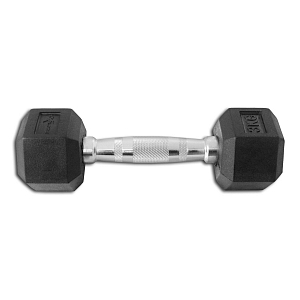 Hex rubber dumbbell Inter Atletika PD-108-03 (3 kg)