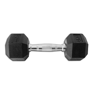 Hex rubber dumbbell Inter Atletika PD-108-04 (4 kg)