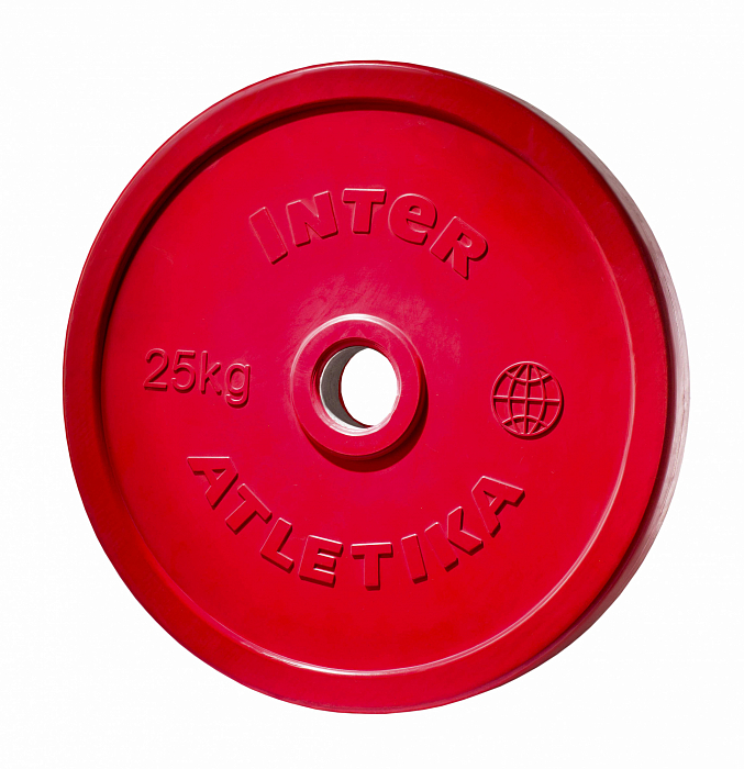 Weight plate Inter Atletika LCA035-M (25 kg, red)