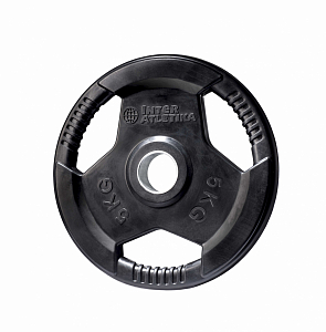 Weight plate Inter Atletika LCAH038-M (5 kg, black, with handles)