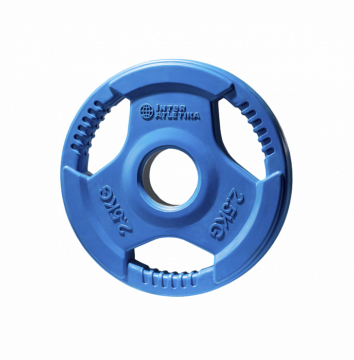 Weight plate Inter Atletika LCAH044-M (2,5 kg, dark blue, with handles)