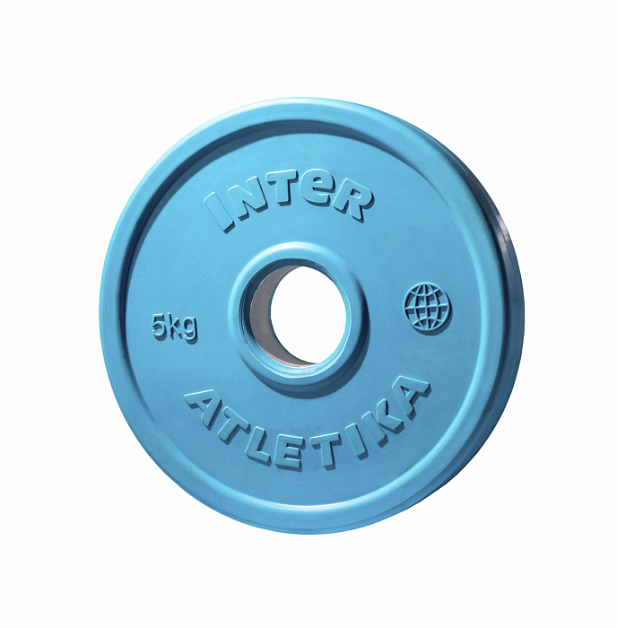 Weight plate Inter Atletika LCA031-M (5 kg, sky blue)