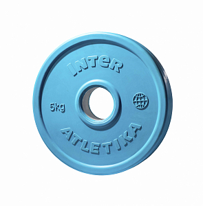 Weight plate Inter Atletika LCA031-M (5 kg, sky blue)
