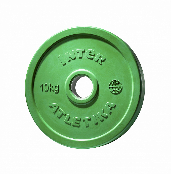 Weight plate Inter Atletika LCA032-M (10 kg, green)