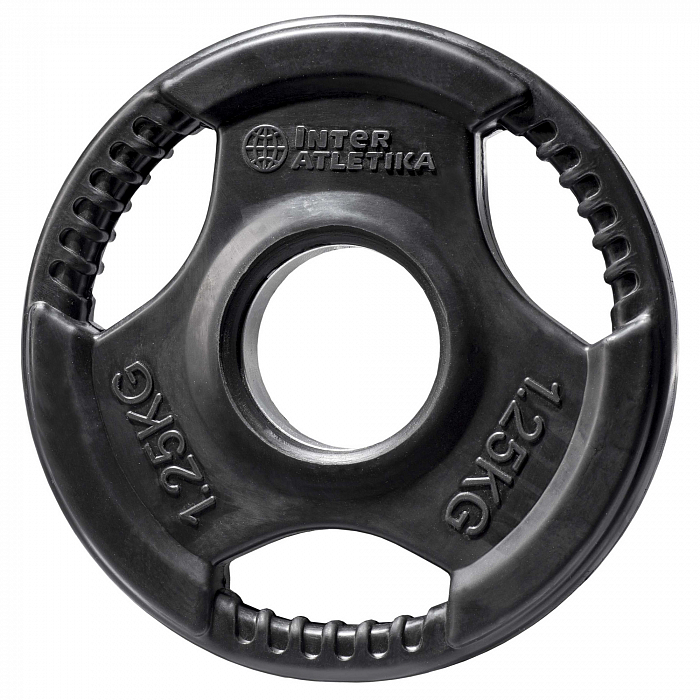 Weight plate Inter Atletika LCAH036-M (1,25 kg, black, with handles)