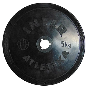 Plastic disc 5 kg (ø26 mm) Interatletika ST520.4