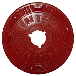 Colored plastic disc ø26mm - 0.5kg Interatletika ST521.1