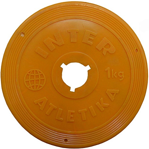 Colored plastic disc ø26mm - 1kg Interatletika ST521.2