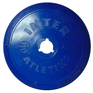Colored plastic disc 2.5kg (ø26mm) Interatletika ST521.3